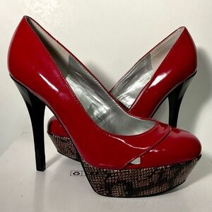 Guess Red Leather Women's Shoes